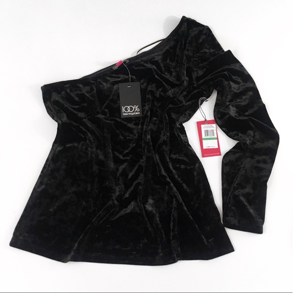 3/$21 Asymmetrical Black Velvet Bloomingdales - Picture 7 of 8